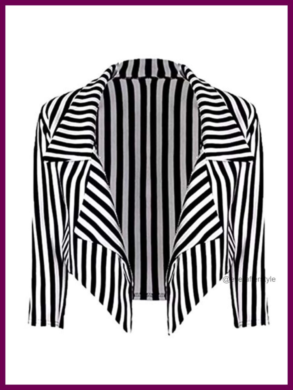 Women's Open Front Waterfall Blazer Cropped 3/4 Sleeve Cardigan Jacket
